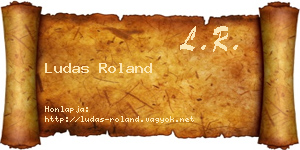 Ludas Roland névjegykártya